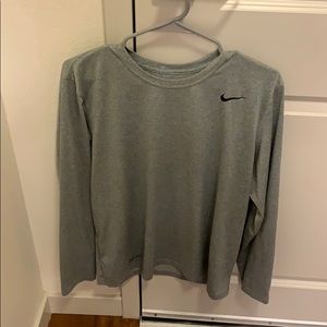 Men’s Medium Nike Grey Long Sleeve Dri-Fit